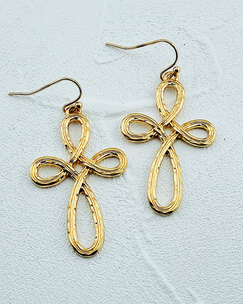 Golden Age Cross Earrings
