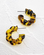 Tatum Twisted Tortoise Hoops