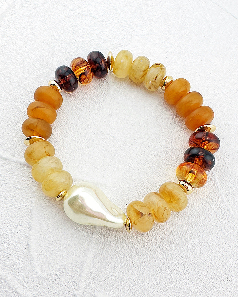Tiana Tortoise & Pearl Bracelet