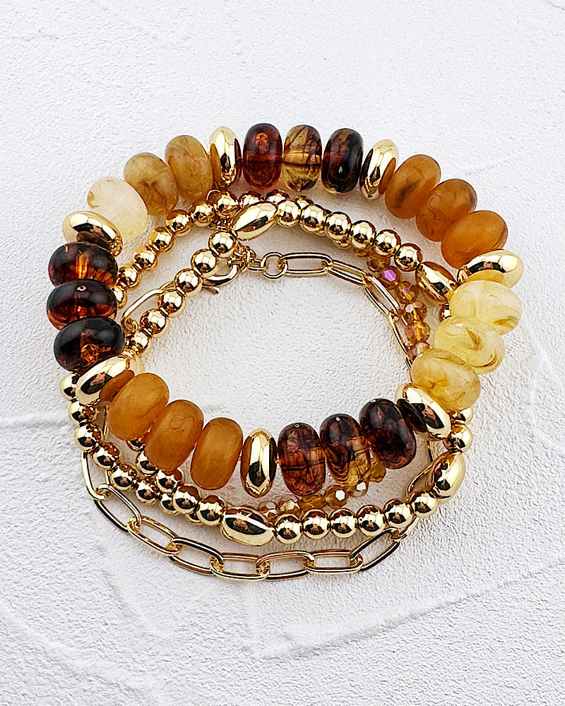Tania Tortoise 4pc Bracelet Stack