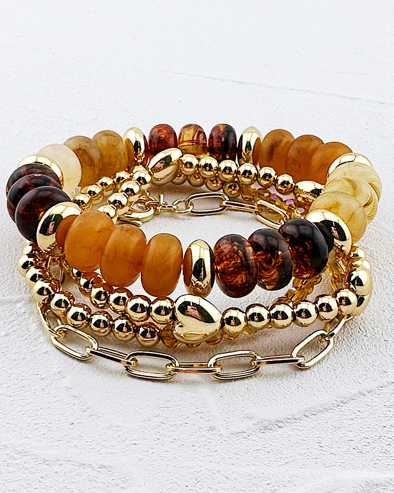 Tania Tortoise 4pc Bracelet Stack