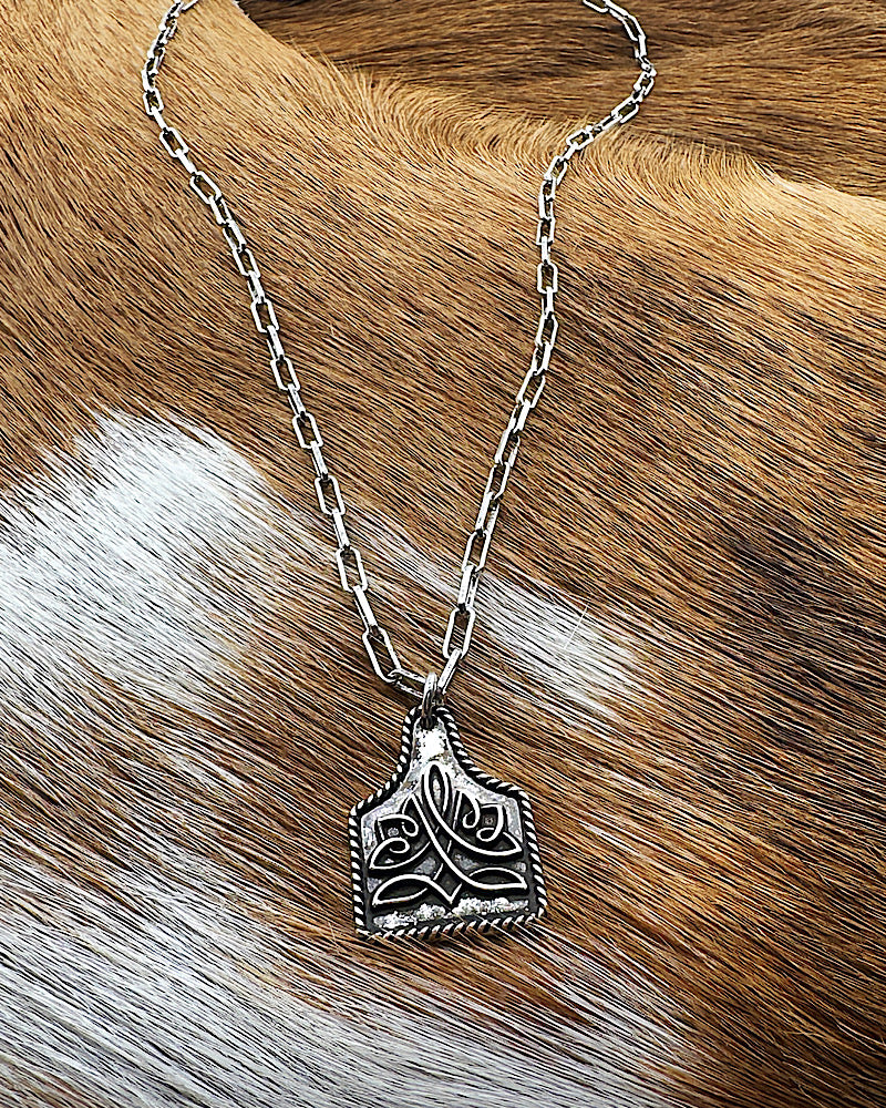 Sadie Cattle Tag Necklace