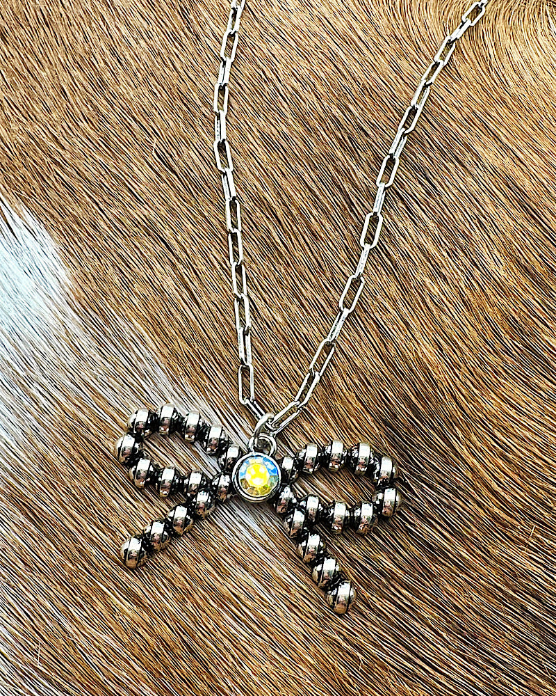 Belle Iridescent Bow Necklace