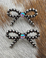 Belle Iridescent Bow Earrings