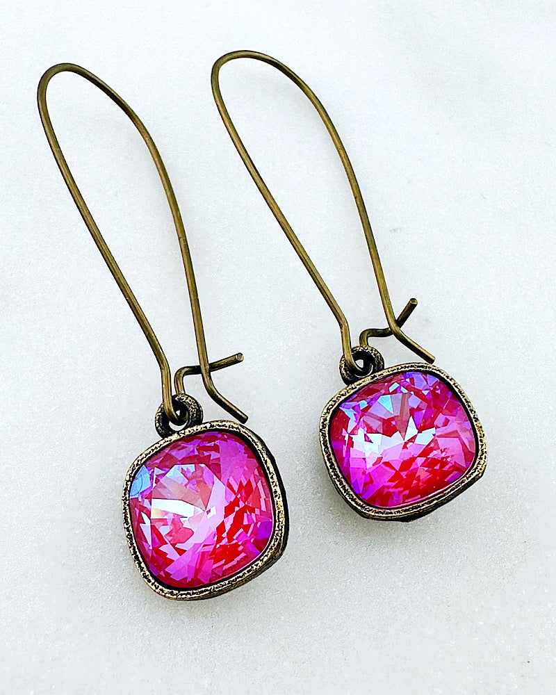 Kamille Hot Pink Drop Earrings