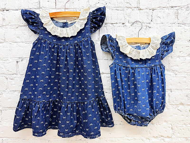 Blaire Bow Denim Dress