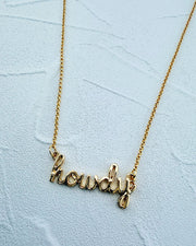 Howdy Cursive Necklace
