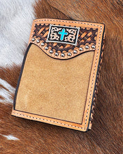 3D Cross Concho Tri-Fold Wallet