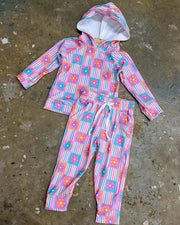 Chic Check Pastel Hoodie Set