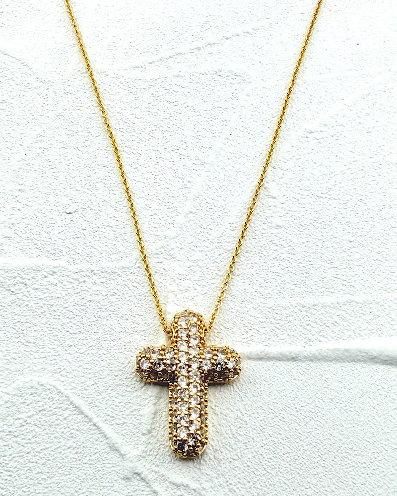 Heavenly Glow Cross Necklace