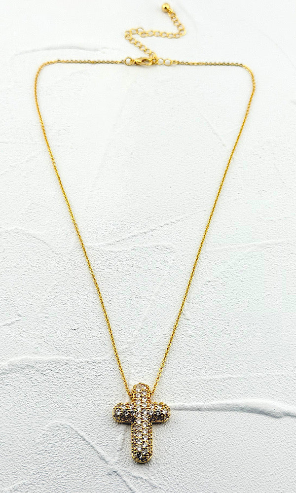 Heavenly Glow Cross Necklace