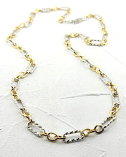Electric Metal Long Necklace