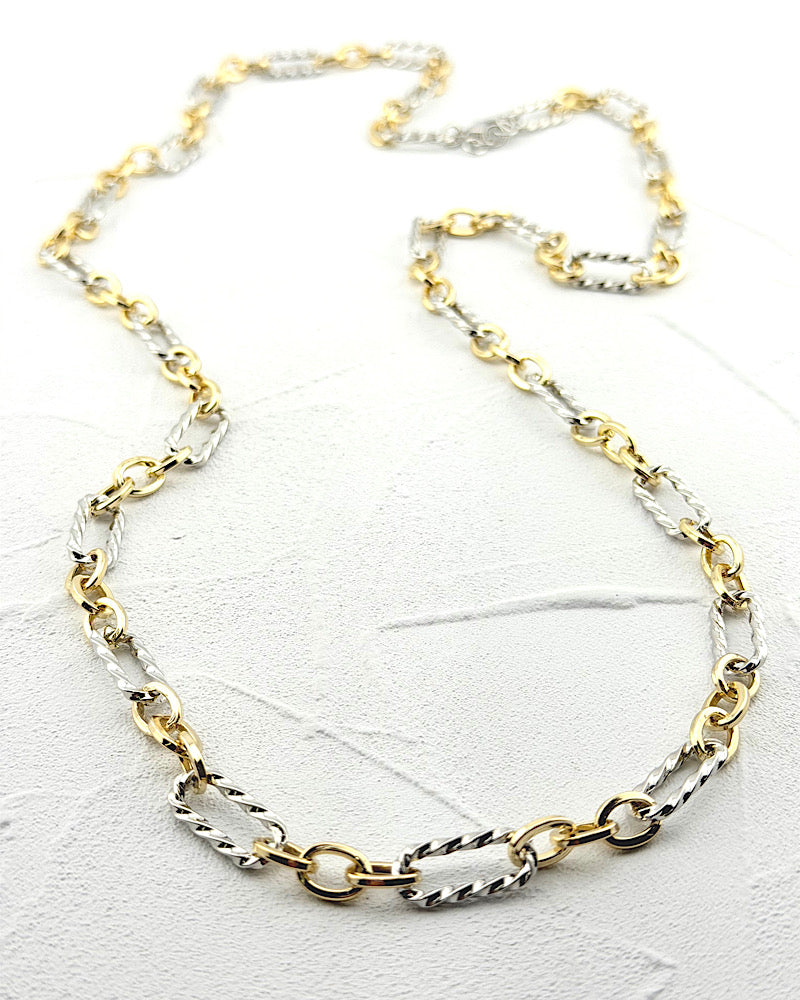 Electric Metal Long Necklace