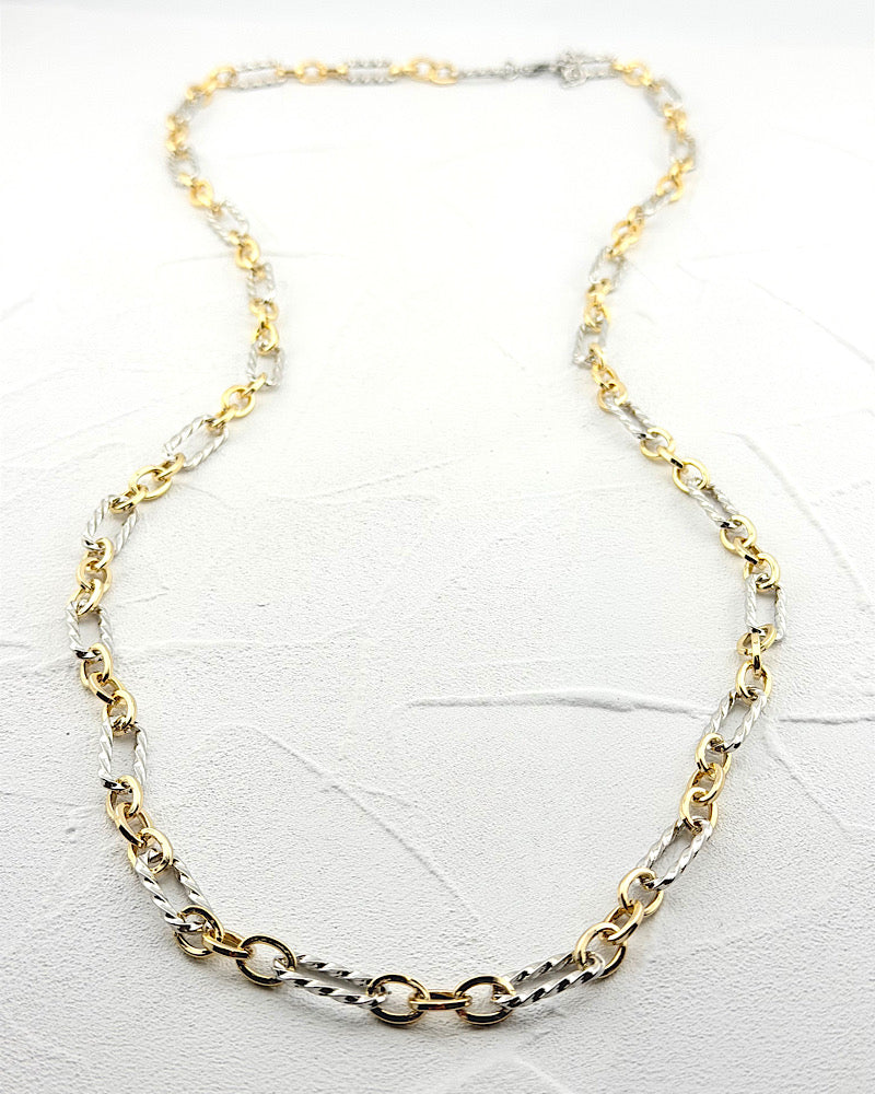 Electric Metal Long Necklace