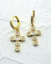 Sweet Salvation Cross Hoops