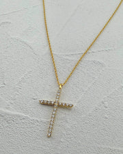 Saintly Sparkle Cross Necklace