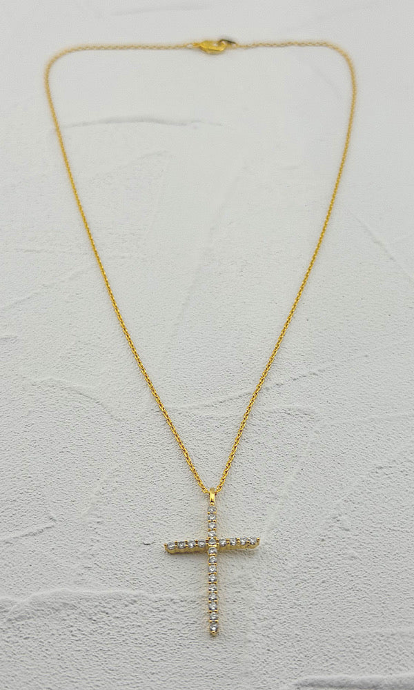 Saintly Sparkle Cross Necklace