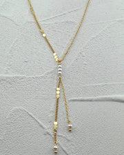 Pearl Noir Dainty Necklace
