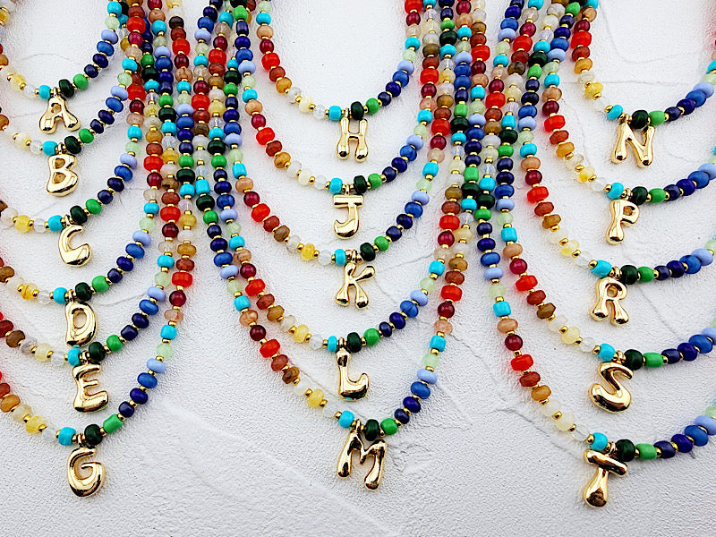 Beaded Initial Necklace
