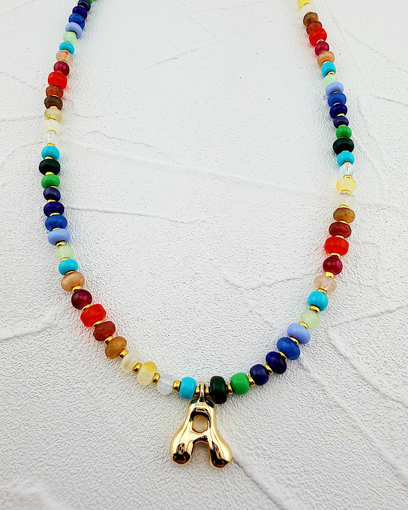 Beaded Initial Necklace