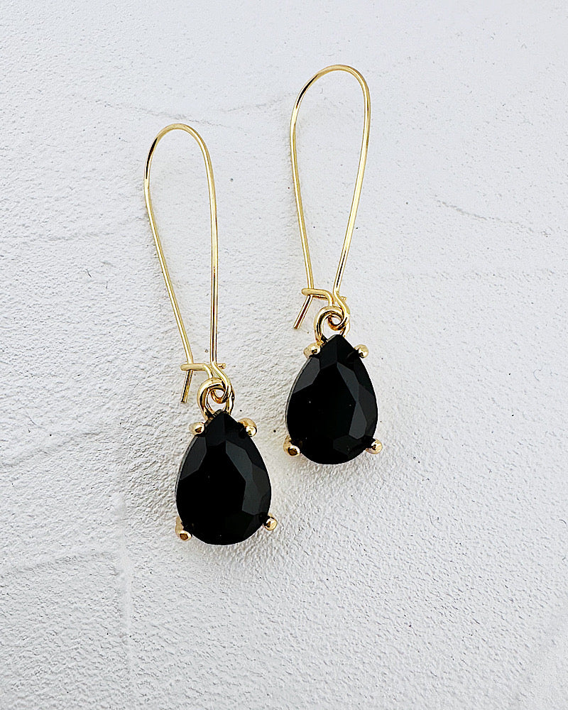 Bella Black Teardrops