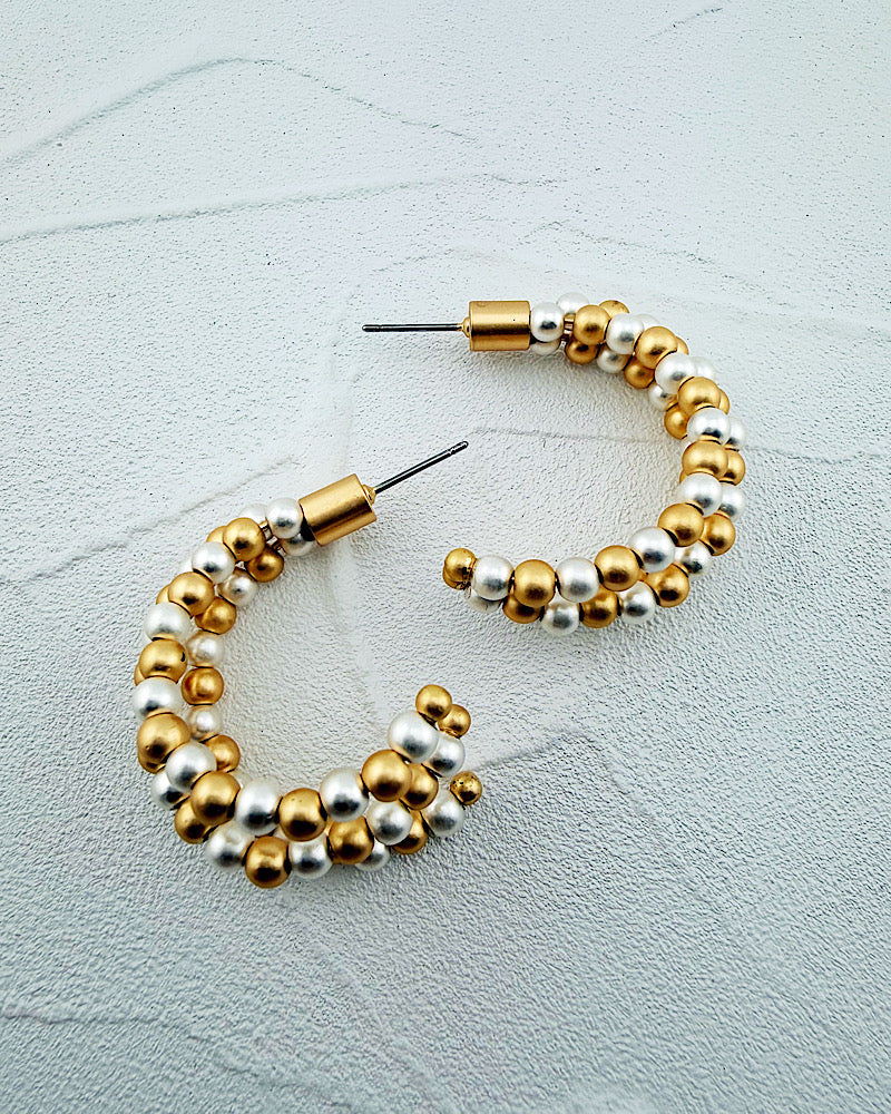Tatiana Two Tone Hoops