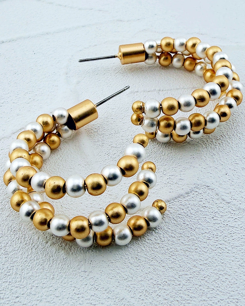 Tatiana Two Tone Hoops