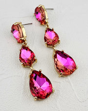 Juliette Hot Pink Iridescent Triple Drops