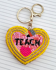 Teach Yellow Pencil Keychain