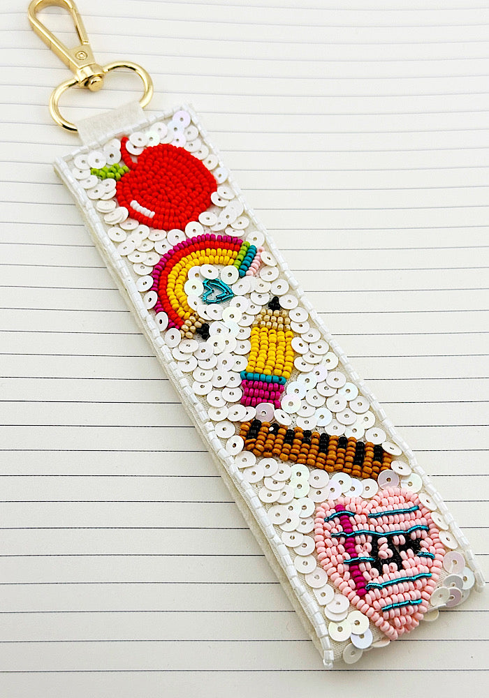 Back To School Wristlet/Key Clip