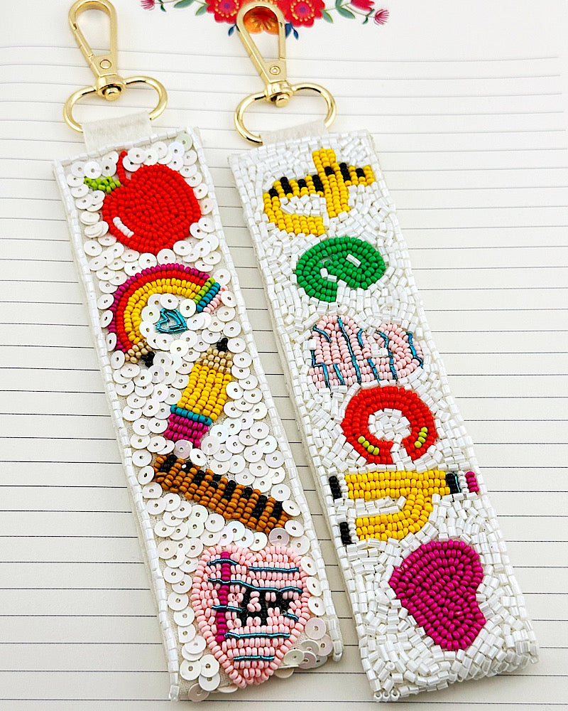 Back To School Wristlet/Key Clip