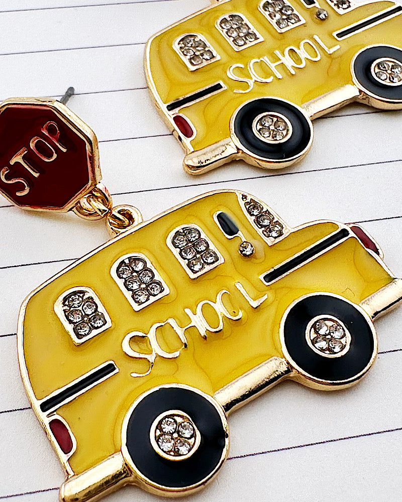 School Bus Earrings