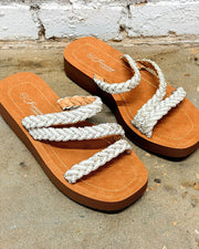Southern Charm White Sandals