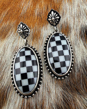 Rowan Check Earrings