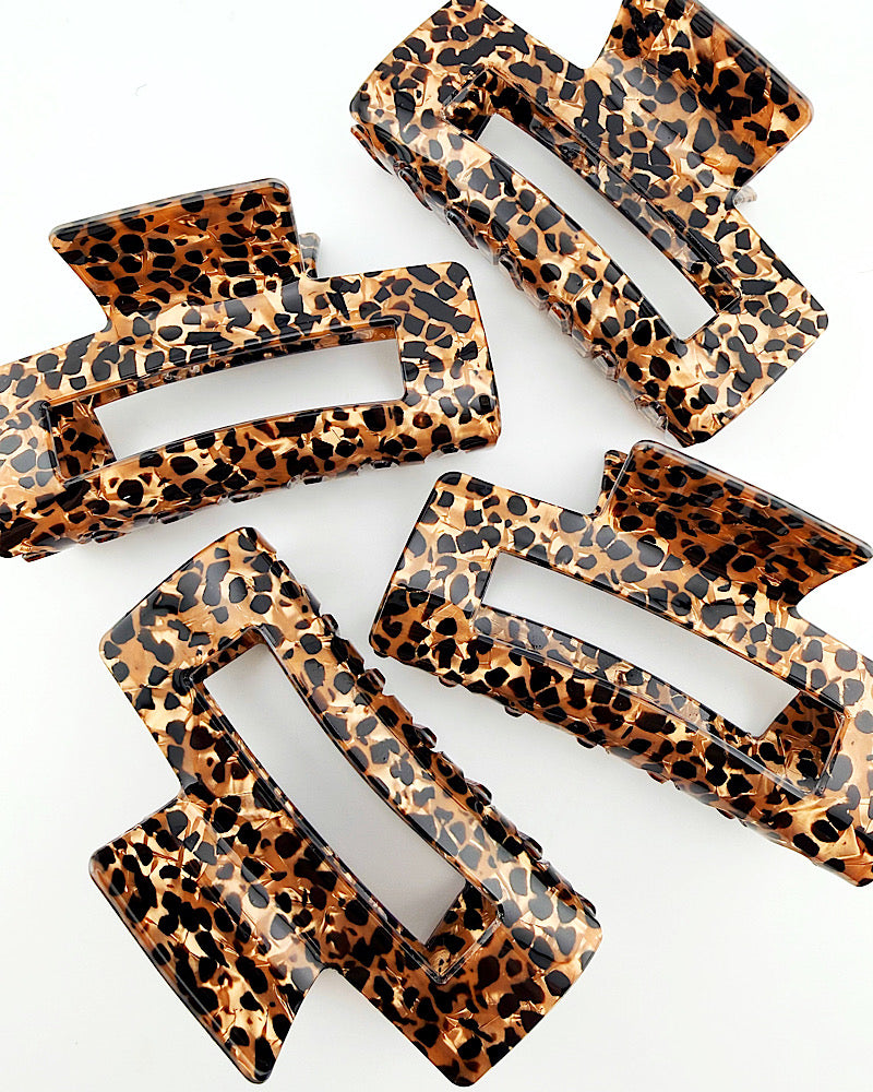 Spotted Rectangle Hair Clip