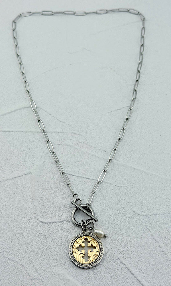 Timeless Touch Cross Necklace