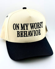 On My Worst Behavior Trucker Hat