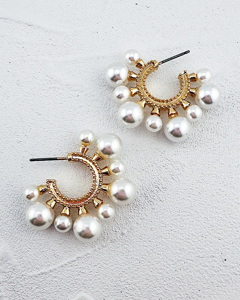 Arabella Pearl Hoops