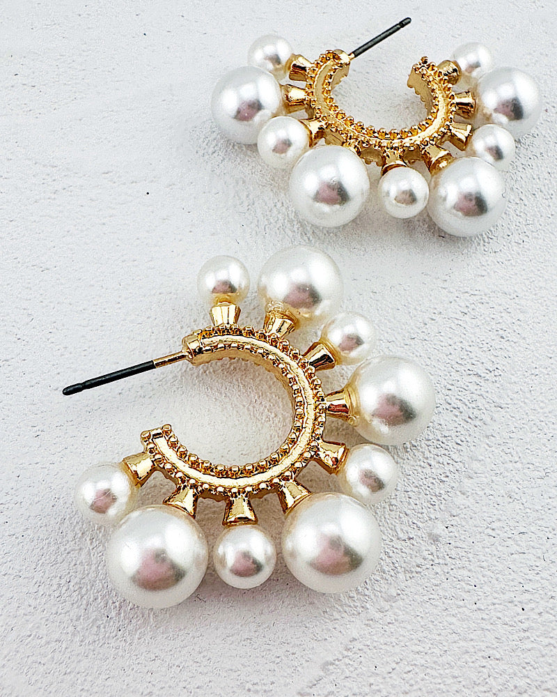 Arabella Pearl Hoops