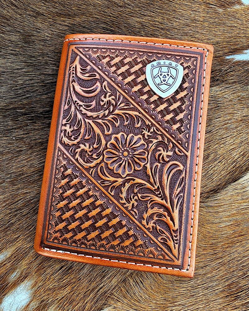 Ariat Basketweave Trifold Wallet