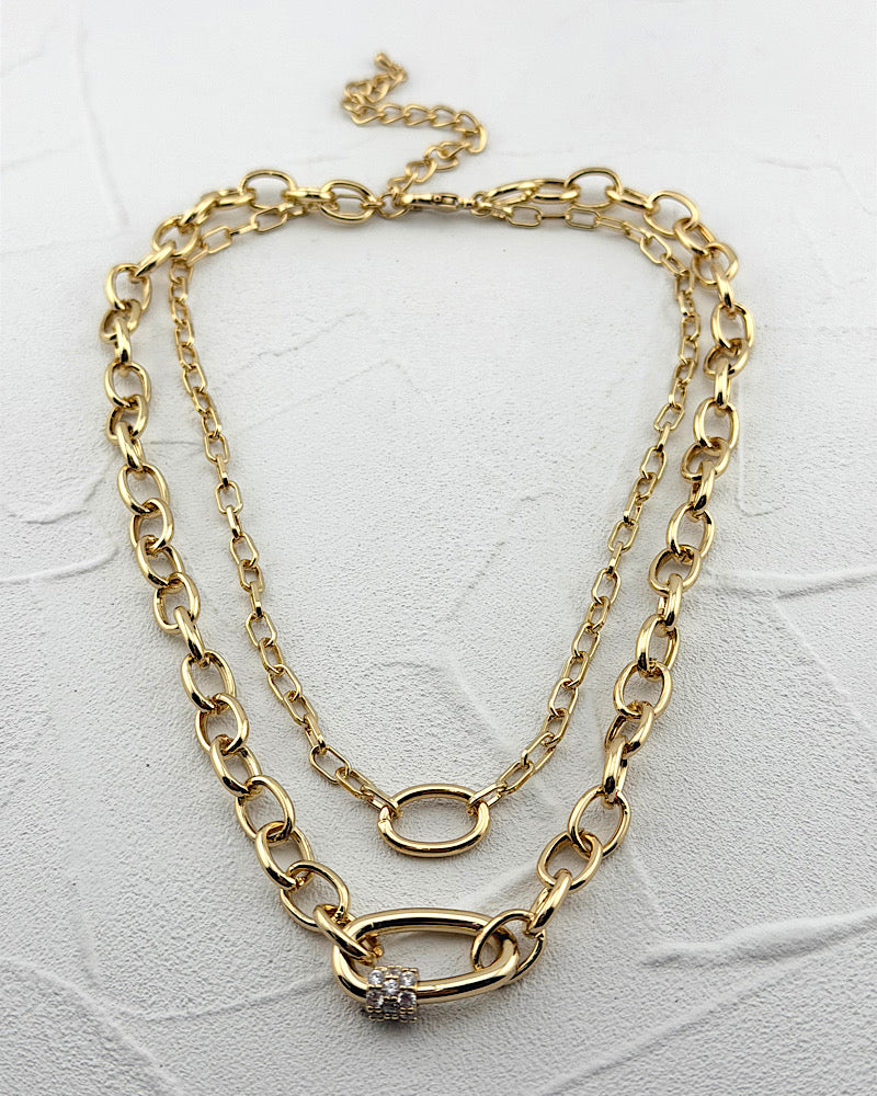 High Shine Carabiner Necklace