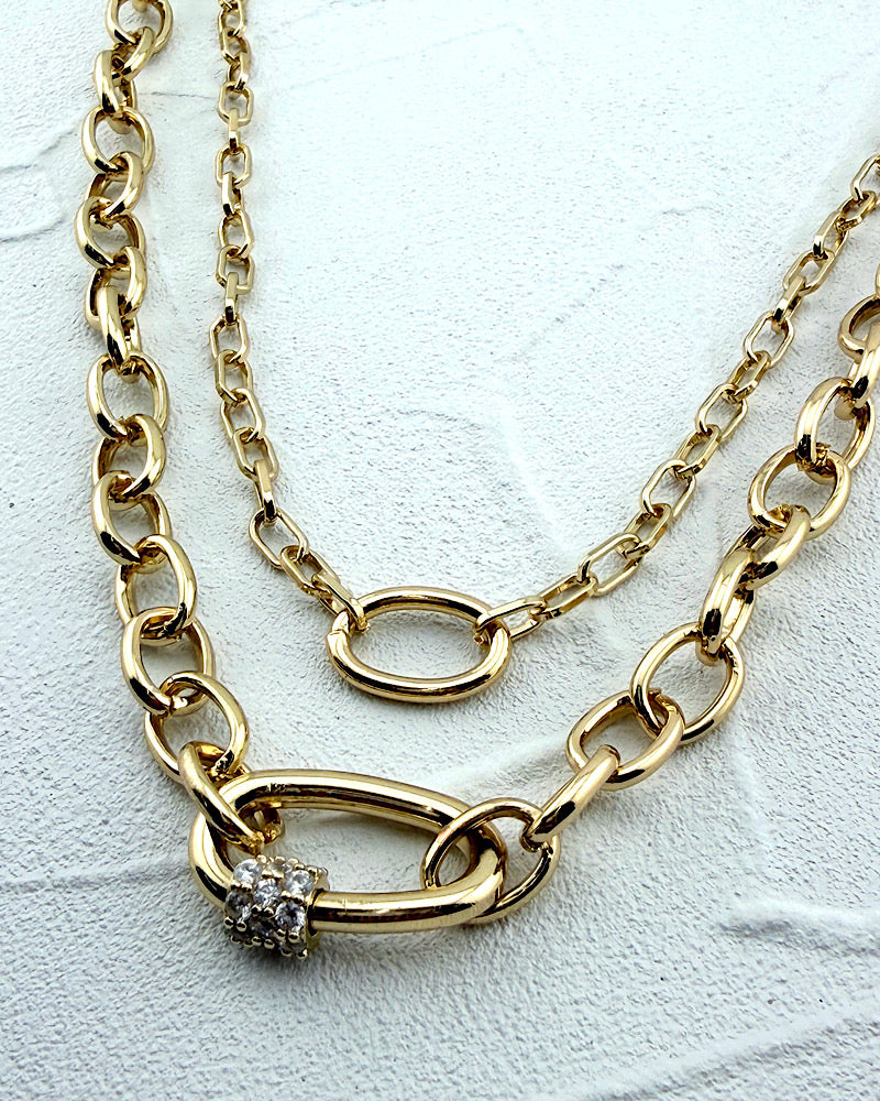 High Shine Carabiner Necklace