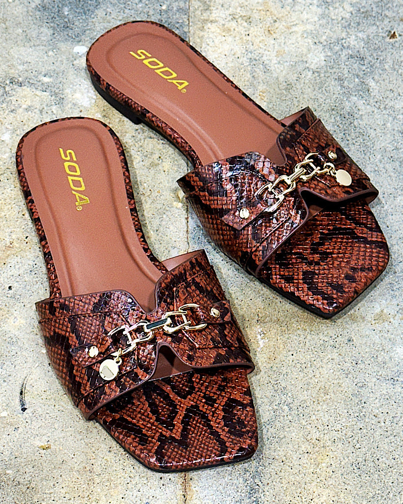 Forever Yours Snake Sandals