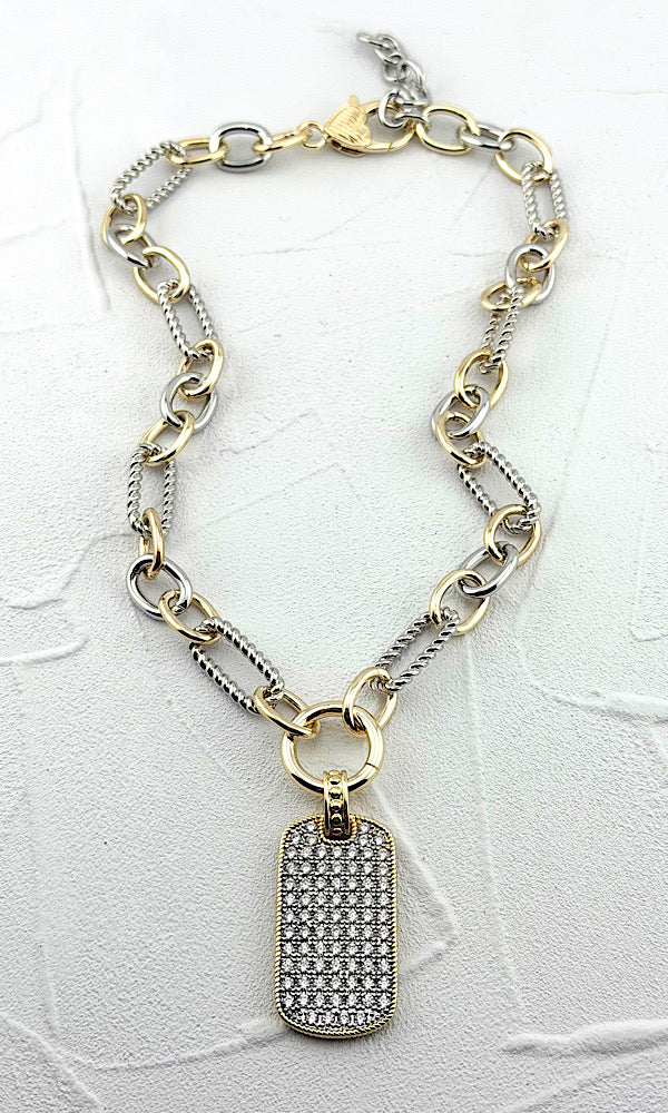 Heavy Metal Dog Tag Necklace