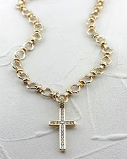 Crystal Chaos Cross Necklace
