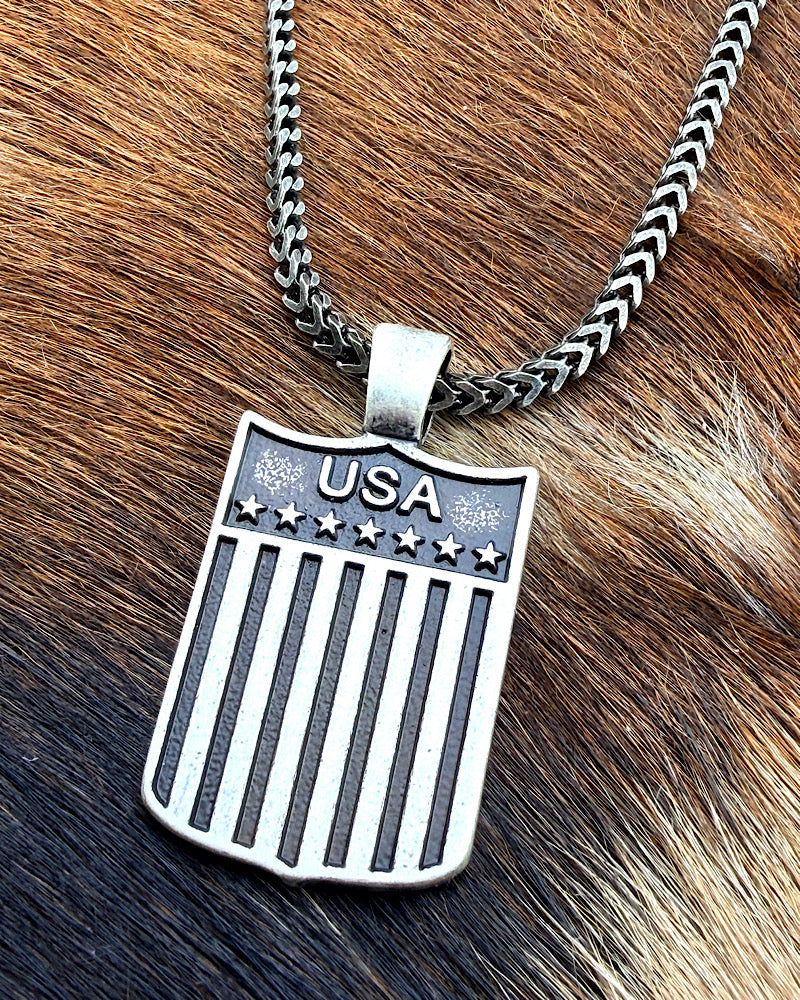USA Flag Necklace