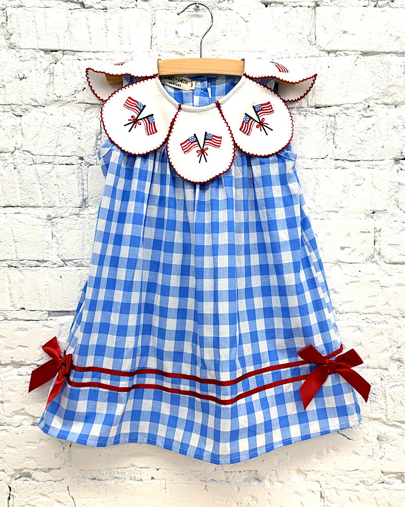 Patriotic Checkered Dress