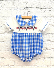 American Check Bubble Onesie