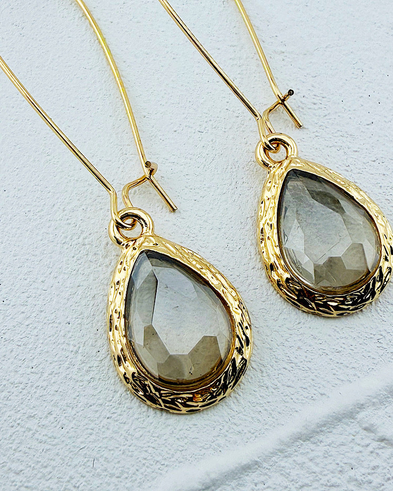 Priscilla Black Diamond Earrings