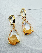 Veronica Clear/Topaz Earrings